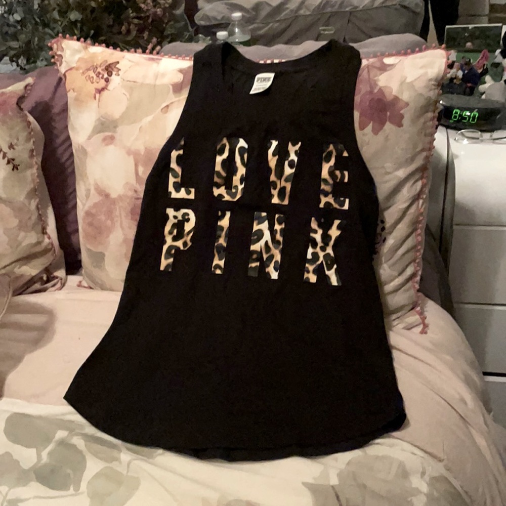 Victoria’s Secret pink leopard tank top